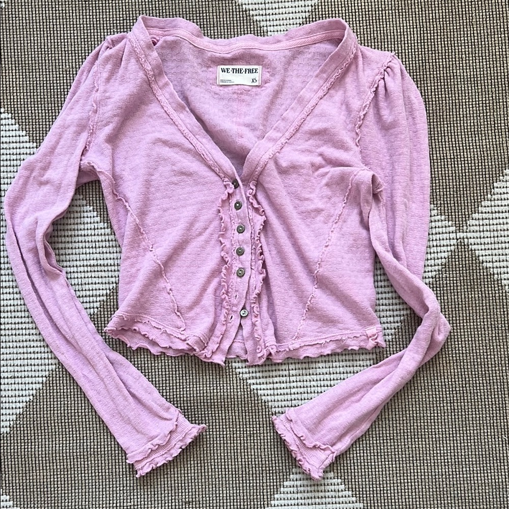 We The Free Women's Pink Button-Up Top